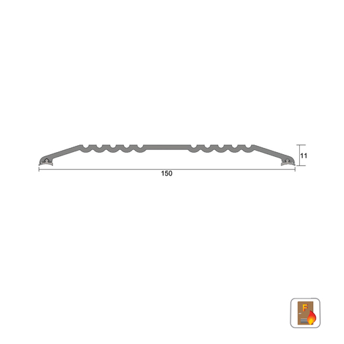 Kilargo IS4045 Heavy Duty Threshold Plate 2250mm Silver Anodised Aluminum IS40452250CA