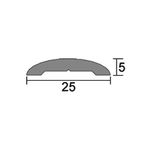 Kilargo IS4110 25mm Medium Duty Lowprofile Threshold Plate 5mm Height 3000mm Clear IS41103000CA