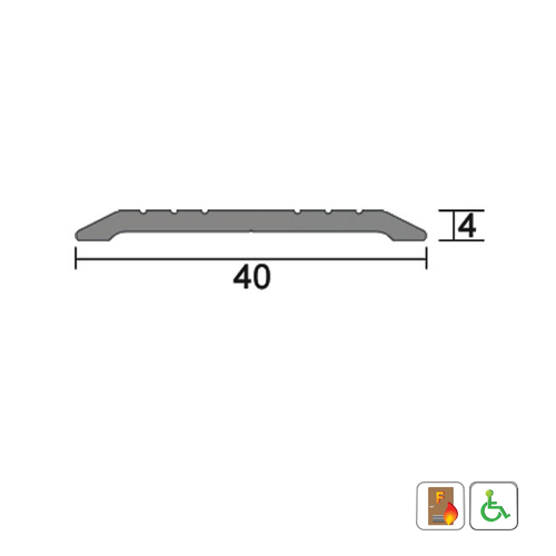 Kilargo IS4130 Heavy Duty Threshold Plate 1000mm Clear Anodised IS4130-1000CA