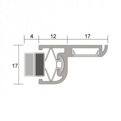 Kilargo IS6015 Magnetic Perimeter Seal for Swing or Sliding Steel Clad Doors 1250mm