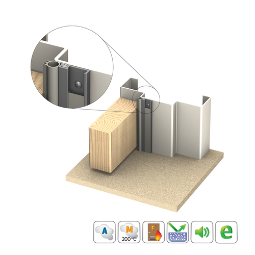 Kilargo IS7025AMsi Antimicrobial Door Perimeter Seal 4000mm Clear Anodised IS7025AMsi-4000CA