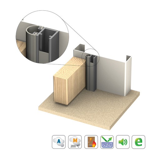 Kilargo IS7085SI Compact Acoustic Perimeter Seal 4000mm Clear Anodised