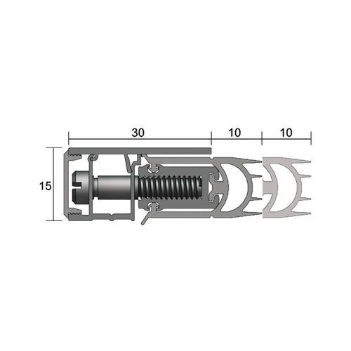 Kilargo Antimicrobial Adjustable Acoustic Perimeter Seal LDDS IS7087AMsi-LDDS-CA