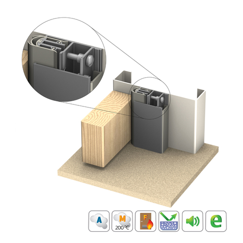 Kilargo IS7095si Antimicrobial Adjustable Door Perimeter Seal Double Door Set IS7095AMsi-DDS-CA