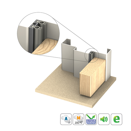 Kilargo IS7130AMsi Antimicrobial Acoustic Perimeter Door Seal 2250mm IS7130AMsi-2250CA