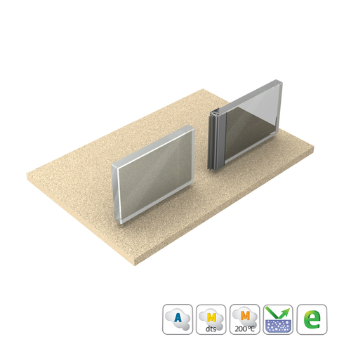 Kilargo IS7330si Adjustable Aluminum Meeting Stile and Edge Seals 3000mm Clear Anodised IS7330si-3000CA