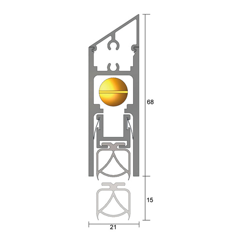 Kilargo Antimicrobial Facefixed or Fully Mortised 920mm-820mm IS8020AMsi-0920CA