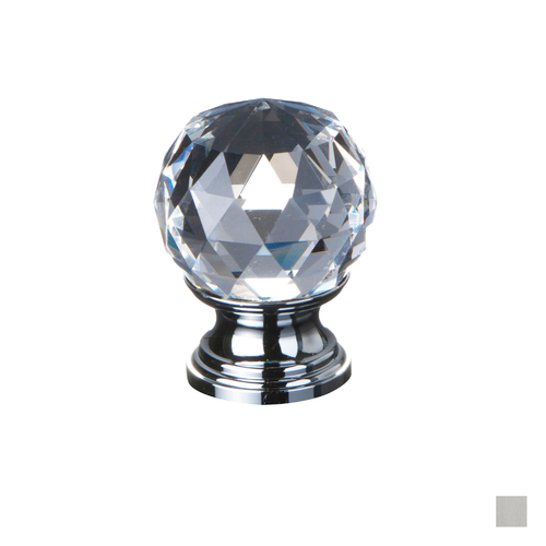 KR Lucas Crystal Door Knob Ball Shape - Available in Various Finishes and Sizes