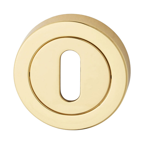 KR Lucas Pavtom Bit Key Escutcheon Concealed Fix 50mm Polished Brass 8845PB