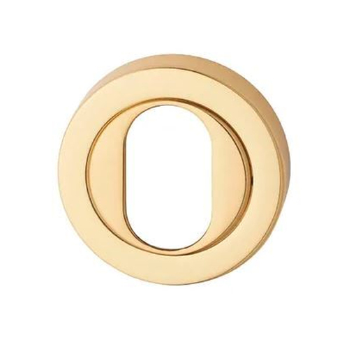 KR Lucas Pavtom Euro Round Escutcheon Polished Brass 8846-PB