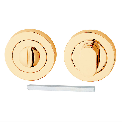 KR Lucas Pavtom Privacy Turn and Release Concealed Fix 50mm Polished Brass 8979PB