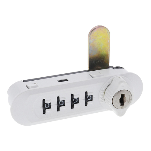 Cyberlock 4-Dial Combination Lock Left Hand White For Lockers 4DIALCLHLHN-WH-001