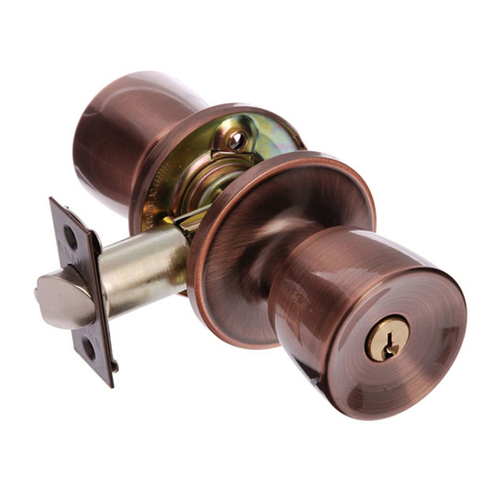 Brava Urban Tulip Door Knob Entrance Set Adjustable Antique Copper BRT6900B