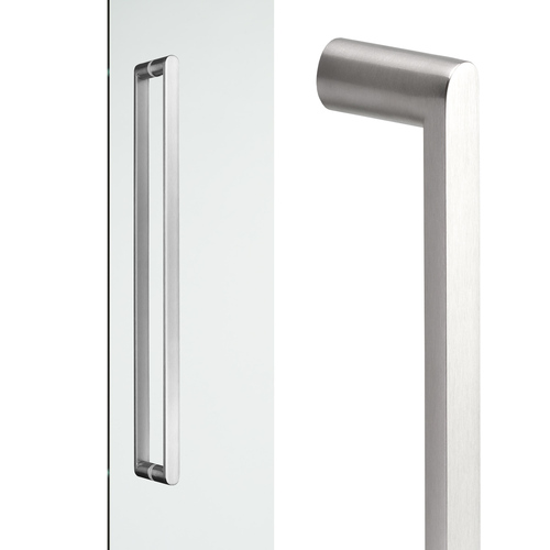 Madinoz Straight Round Pull Handle 625mm Back To Back Satin Stainless Steel