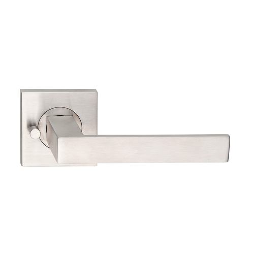 Madinoz L100PVZSSS Coastal Square Rose Privacy Leverset Satin Stainless Steel