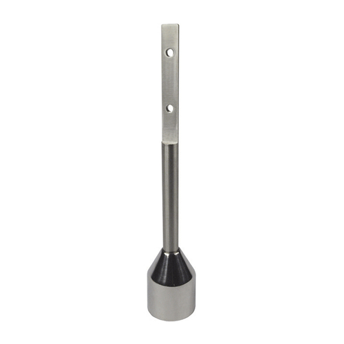 Metlam Rebated Shaft Foot Assembly 200mm Satin Stainless Steel 110_200LEG