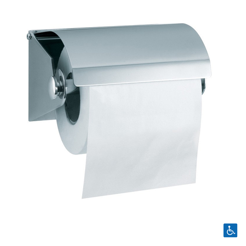 Metlam Single Toilet Roll Holder with Hood Polished Stainless Steel ML272_TRH_PSS