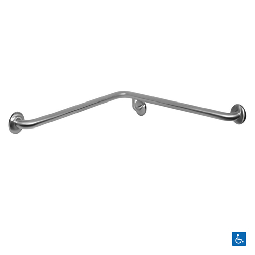 Metlam Corner Shower Grab Rail Rail Left Hand 750mm Satin Stainless Steel MLR109_SS