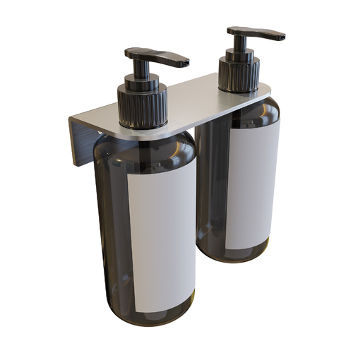 Metlam Double Soap Bottle Holder Satin Stainless Steel ML_SBH2_SS