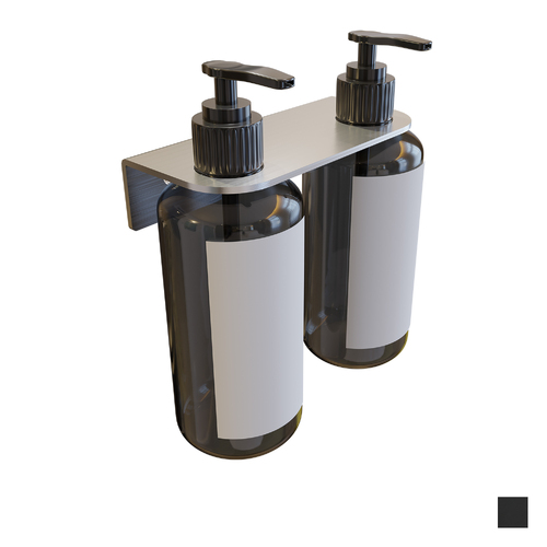 Metlam Double Soap Bottle Holder - Available in Designer Black and Satin Stainless Finish