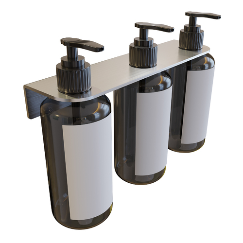 Metlam Triple Soap Bottle Holder Satin Stainless Steel ML_SBH3_SS