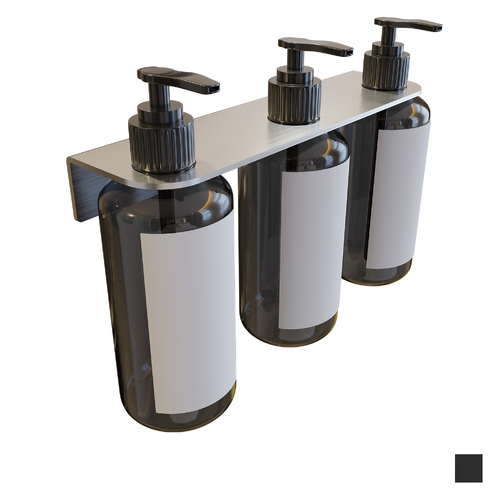 Metlam Triple Soap Bottle Holder - Available in Designer Black and Satin Stainless Finish