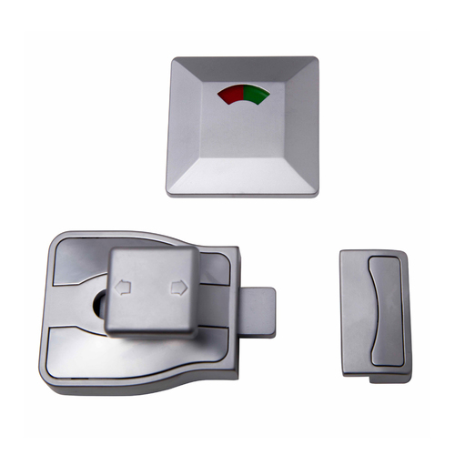 Metlam Moda Lock and Indicator Set Concealed Screw Fix Satin Chrome Plate MODA_LOCK_SCP