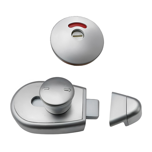 Metlam Xcel Slide Lock and Indicator Set Concealed Fix Satin Chrome Plate XCEL_SLIDELOCK_SCP