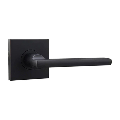 N2lok Decorus Door Lever on Square Rose Passage Set Box Pack Matt Black 545S DE MB BP