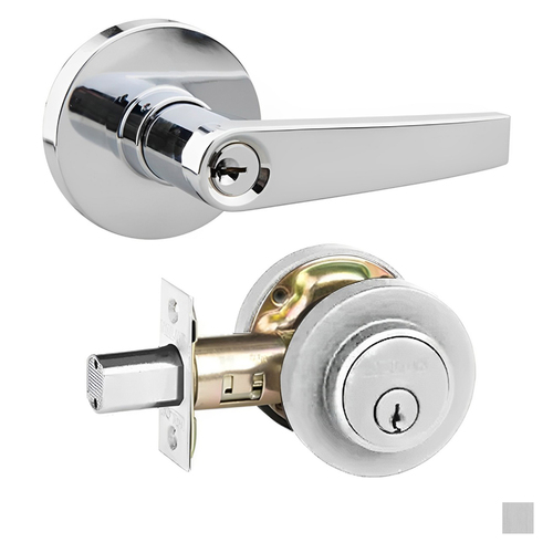 N2lok Horizonte Door Lever Round Rose Combo Set - Available in Various Finishes