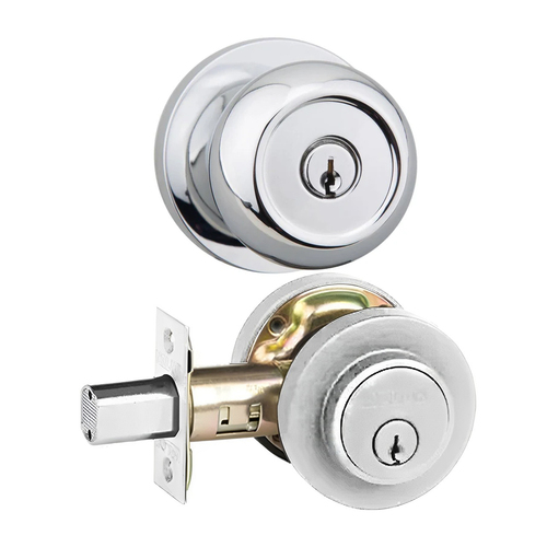 N2lok Korona Door Knob Combo Set Clear Pack Polished Chrome 670R KC PC CP