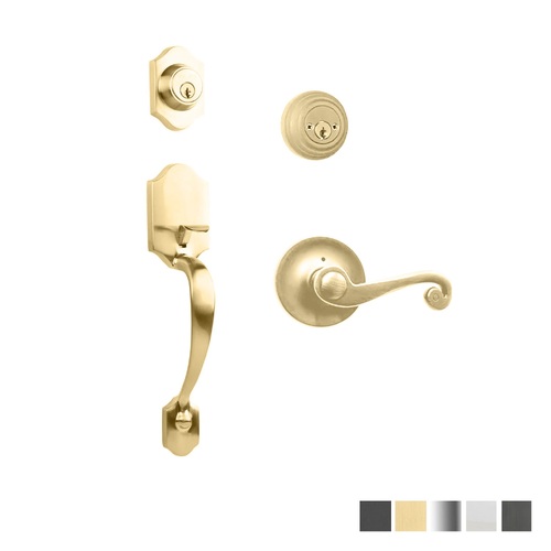 N2lok Charente Door Handle Double Cylinder with Spiral Lever Entrance Set Box Pack - Available in Various Finishes