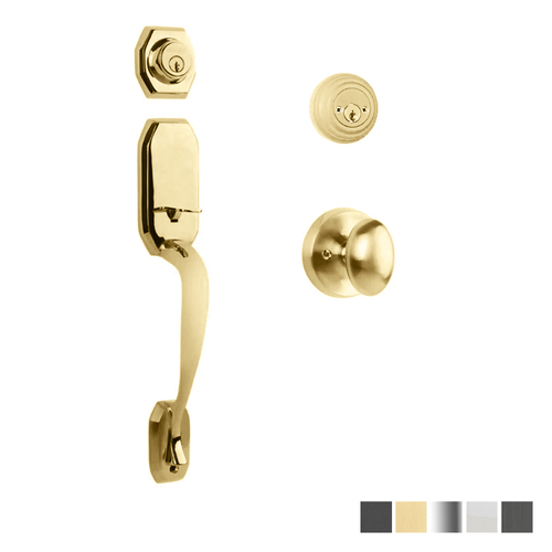 N2lok Garrone Door Handle Double Cylinder with Egg Knob Entrance Set Box Pack - Available in Various Finishes