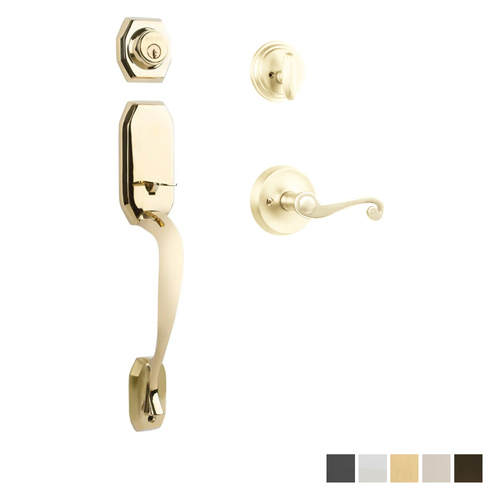 N2lok Garrone Door Handle Interconnect Spiral Lever Entrance Set - Available in Various Finishes