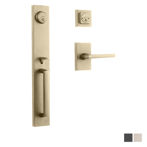 N2lok Montpellier Door Handle Double Cylinder Straight Lever Entrance Set