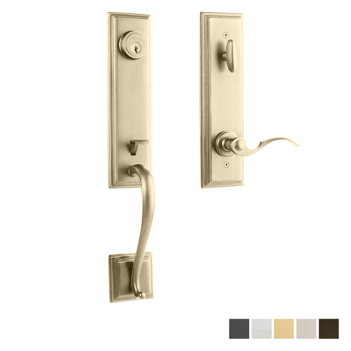 N2lok Seine Door Handle Interconnect Flutto Lever Entrance Set - Available in Various Finishes