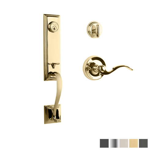 N2lok Seine Door Handle Single Cylinder with Flutto Lever Entrance Set Box Pack