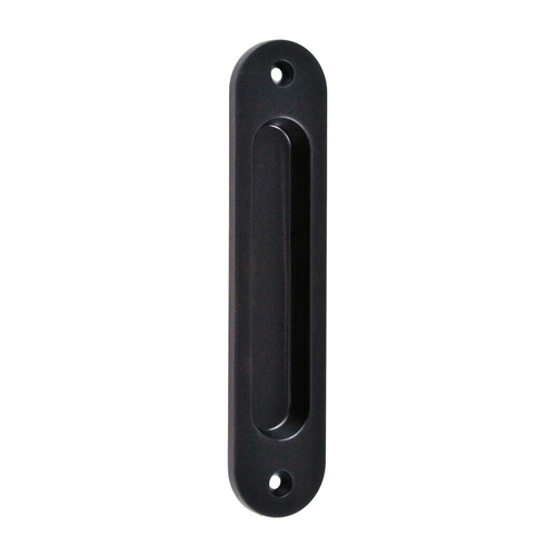 Nidus Contemporary Radius Edge Flush Pull 135mm Matt Black FPCRAD-BL