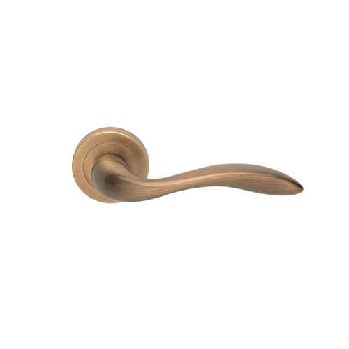 Manital Giava Door Handle Lever Set on Round Rose 50mm Satin Bronze GI5/F-OBR