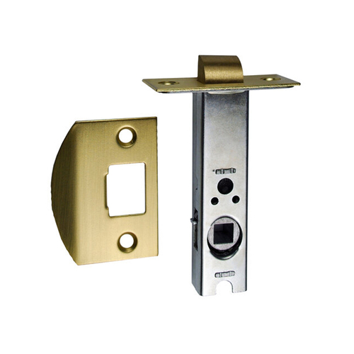 Nidus Tubular Latch Double Sprung 60mm Satin Brass LATDS60-SB