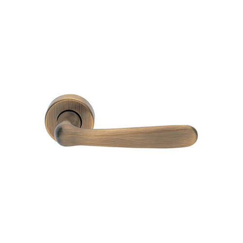 Manital Linda Door Handle Lever Set on Round Rose 50mm Satin Bronze LD5/F-OBR