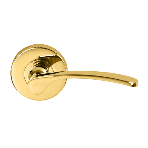 Nidus Mediterranean Capri Door Handle Passage Set Polished Brass MCAPPAS-PB