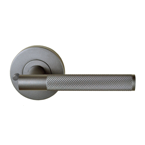 Nidus Knurled Domici Lever on Rose Privacy Set Gunmetal Grey MDOMKPRI-GMG