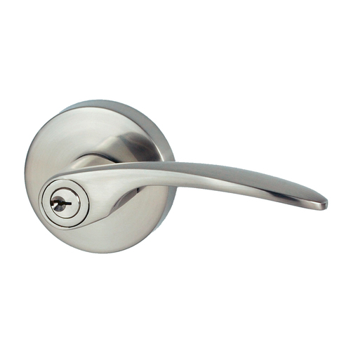 Nidus Collins Door Handle Entrance Set Brushed Nickel P-L-C-ENT-BN-V