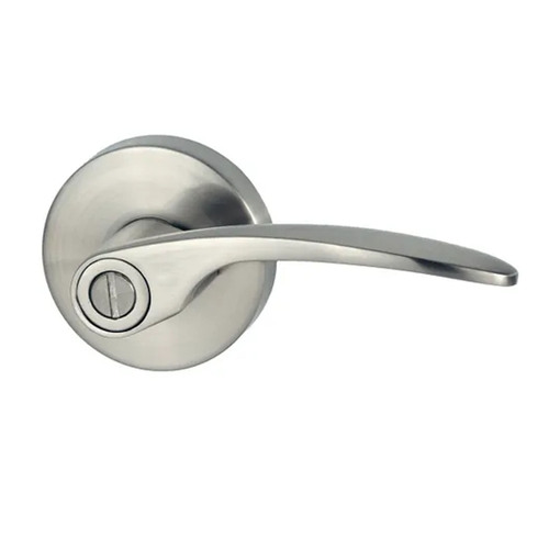 Nidus Collins Door Lever Handle Privacy Set 70mm Brushed Nickel P-L-C-PRI-BN-V