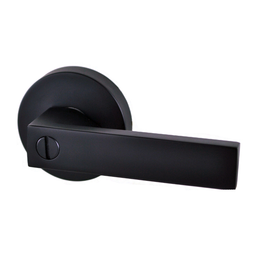 Nidus Lonsdale Door Lever Round Privacy Set Matt Black P-L-PRI-BLV