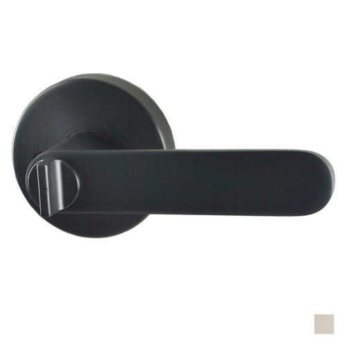 Nidus Spring Round Rose Radius End Door Lever Privacy Set - Available in Various Finishes