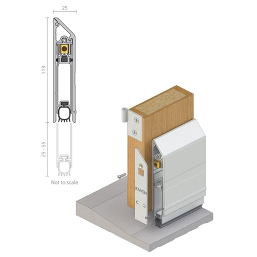 Raven Door Bottom Seal 1200MM Clear Anodised 92SIC48