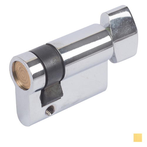 Scope CYLEST Euro Single Turn Cylinder - Available in Polished Brass and Satin Chrome Finish