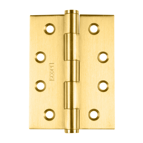 Scope Butt Hinge Fix Pin 100mm Polished Brass DHS101FPB